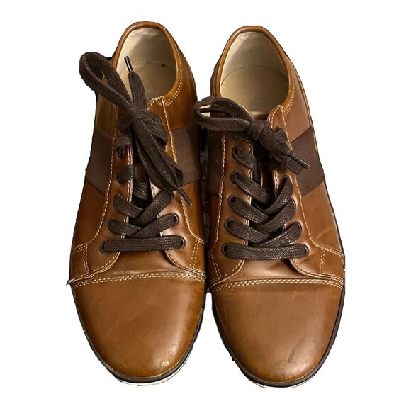 Unlisted by Kenneth Cole Men's Crown Brown Lace Up Sneaker Mens Size 9 MED - Picture 1 of 10